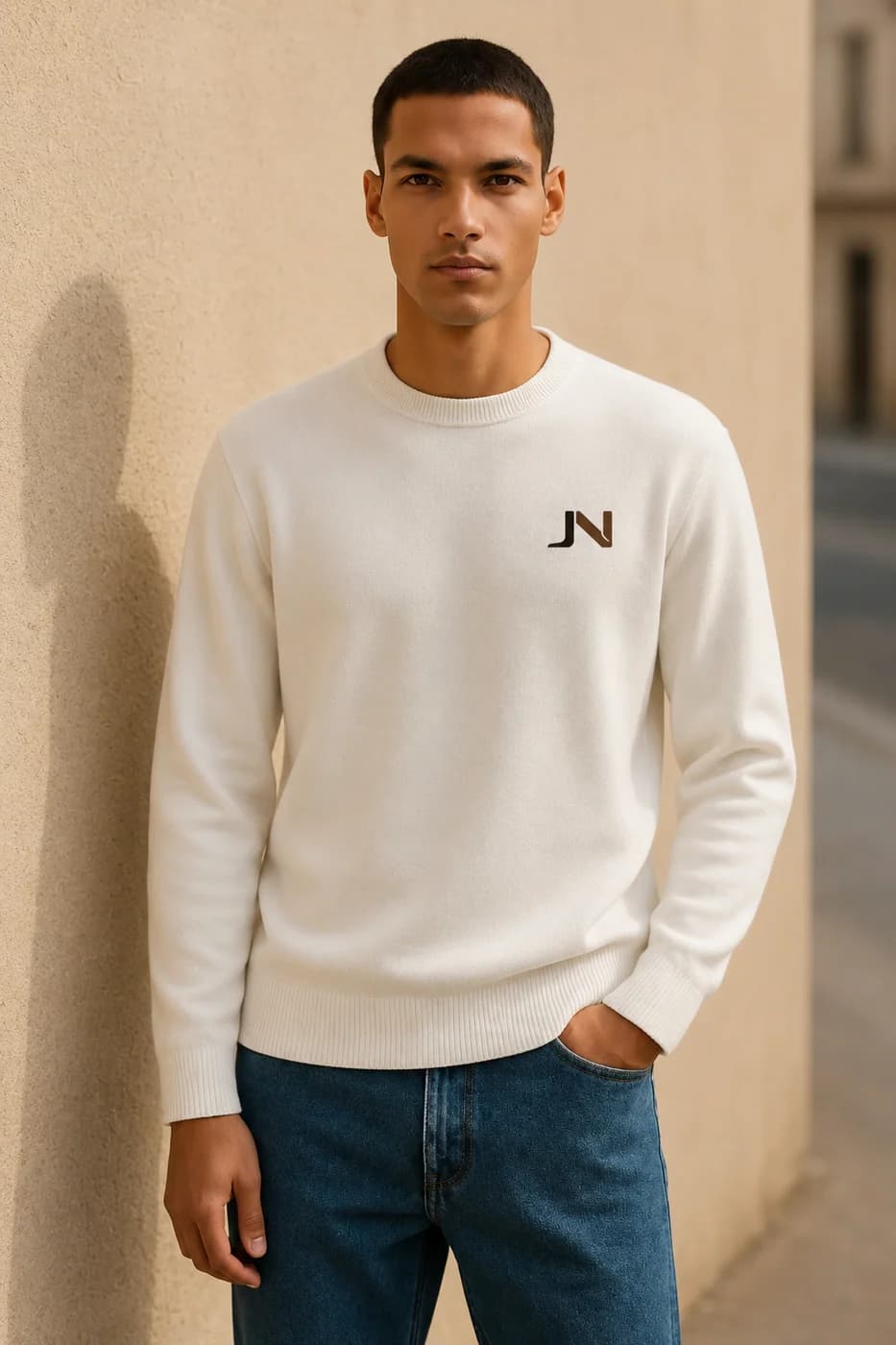 Oversized Washed knitted jumper from the Knitwear edit.