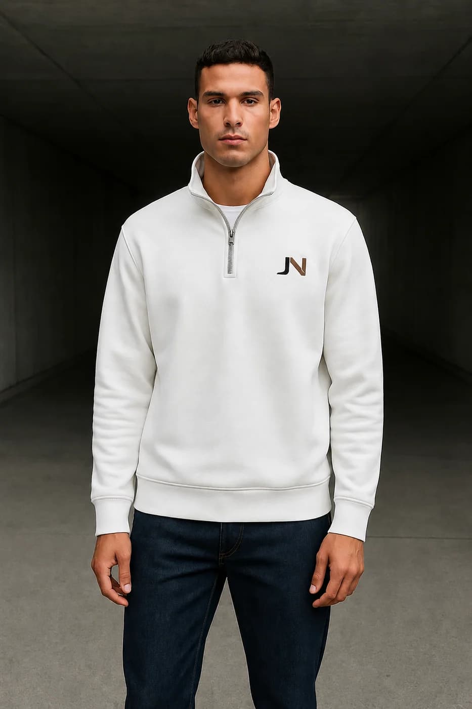 Oversized Washed quarter zip from the Quarter Zips edit.